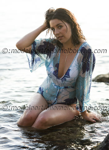 professional photo shoot of model in beachside fashion