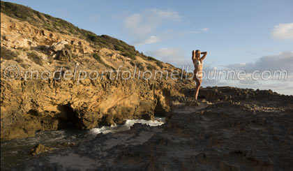 exciting swimwear photography in model portfolio style